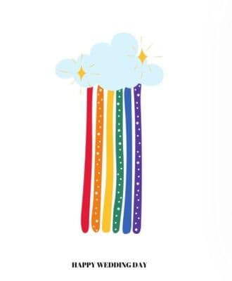 Happy Wedding Day Rainbow – Gay Wedding Card