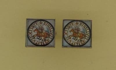 Knight Templar Seal Cufflinks - CL0834