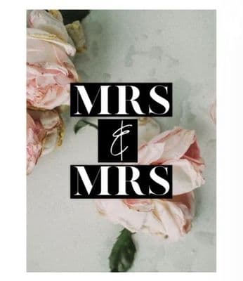 Mrs and Mrs Flower – Lesbian Wedding Card