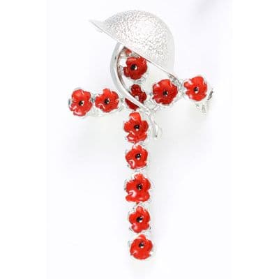 Poppy & Helmet Brooch 43mm