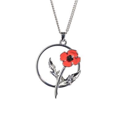 Poppy in Circle 40mm