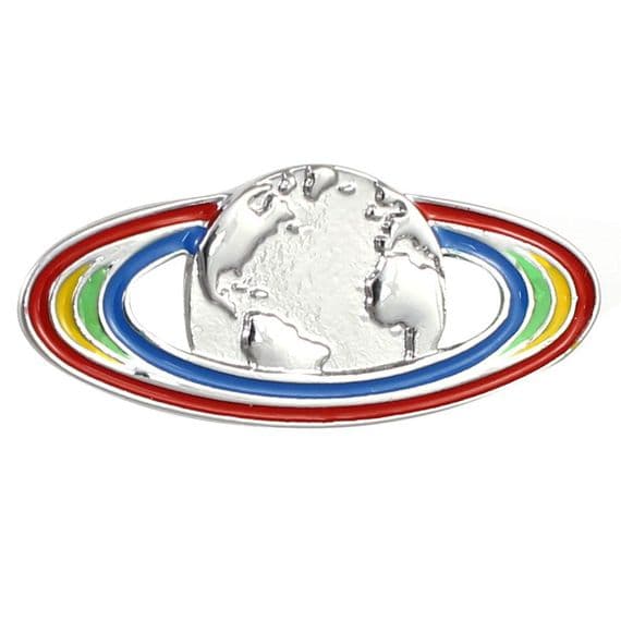 Rainbow World Brooch/Badge