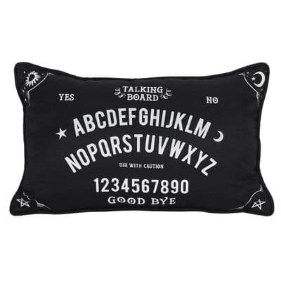 SMALL RECTANGULAR BLACK AND WHITE TALKING BOARD CUSHION