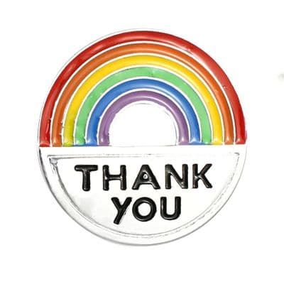 Thank You Rainbow Badge/Brooch