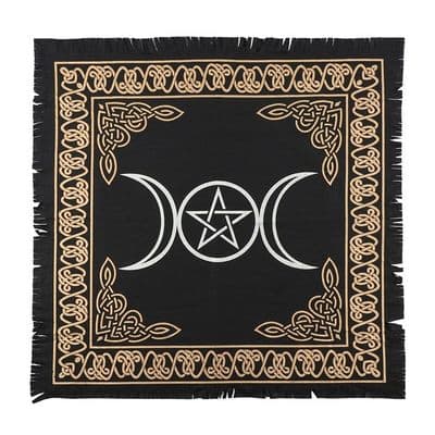 TRIPLE MOON PENTACLE ALTAR CLOTH