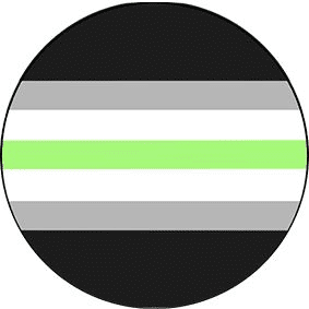 Vintage Style Button Badge – Agender Pride Flag