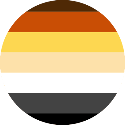Vintage Style Button Badge – Bear Gay Pride Flag