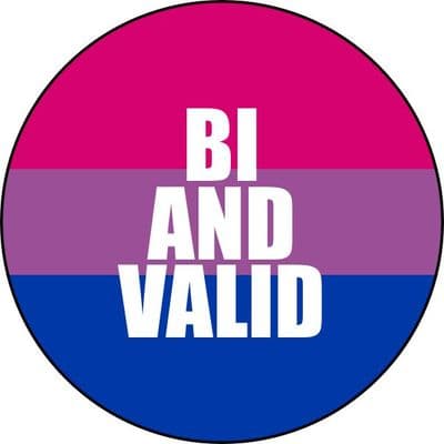 Vintage Style Button Badge – Bi and Valid