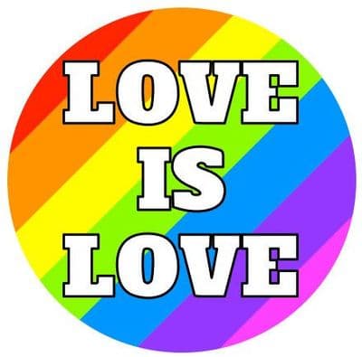 Vintage Style Button Badge – Love Is Love