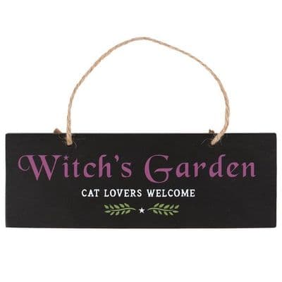WITCH'S GARDEN HANGING SIGN