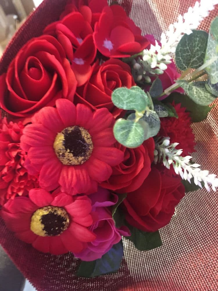 soap flower bouquet