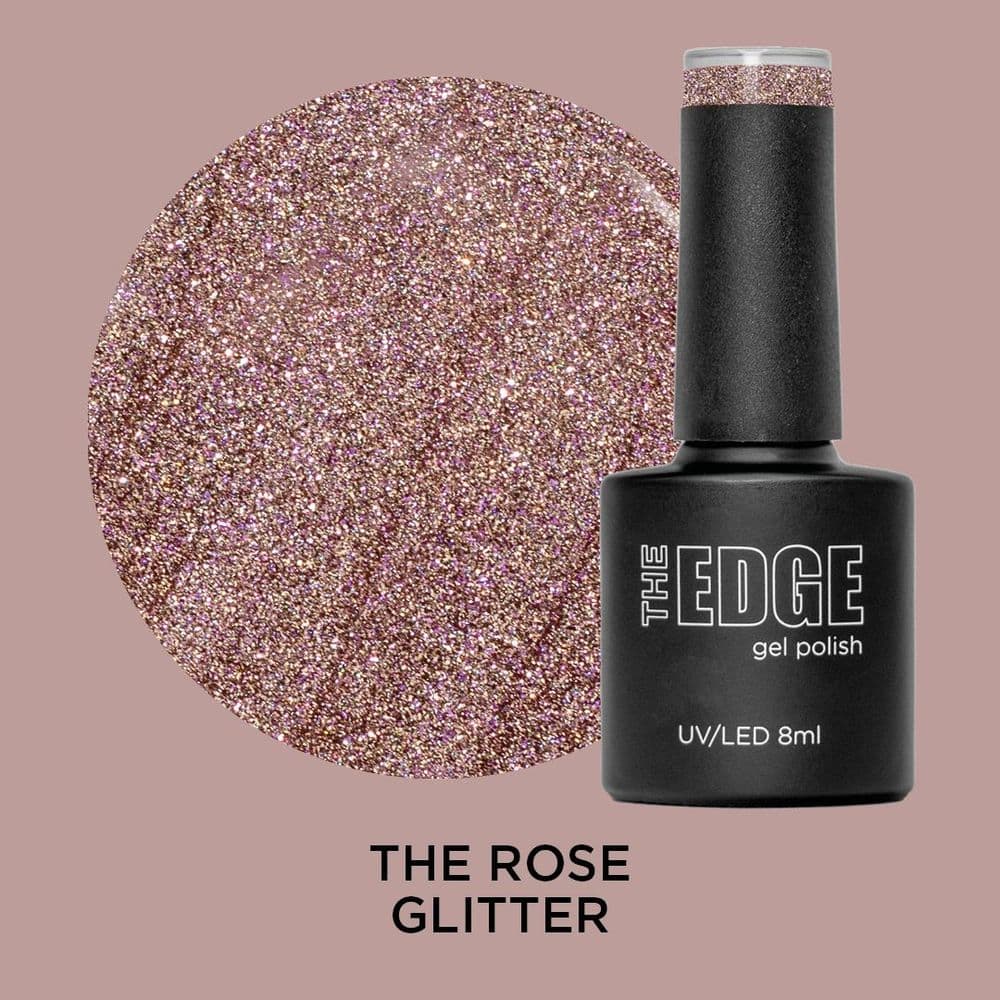The Edge The Rose Gold Glitter Gel Polish 8ml