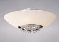 Alden 6 Light Flush with G9 Polished Chrome and Opal White Glass