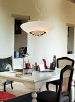Alden 6 Light Pendant with G9 French Gold and Opal White Glass
