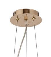Alden 6 Light Pendant with G9 French Gold and Opal White Glass