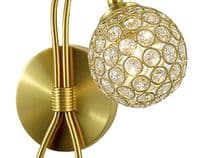 Andrew Wall Lamp 2 Light G9 Satin Brass/Crystal