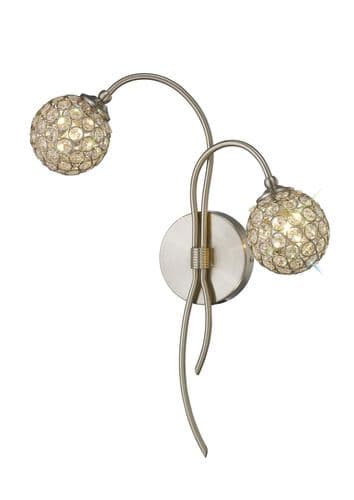 Andrew Wall Lamp 2 Light G9 Satin Nickel/Crystal