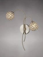 Andrew Wall Lamp 2 Light G9 Satin Nickel/Crystal
