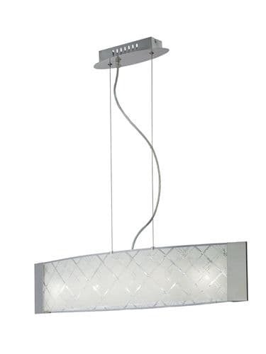 Angus 5 Light Bar Pendant G9 Polished Chrome with Glass