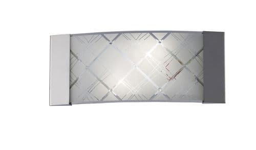 Angus Wall Lamp 2 Light E14 Polished Chrome and Glass