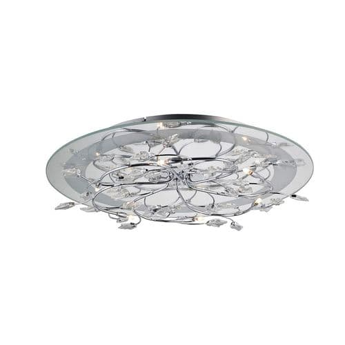 Barrett Ceiling Round 6 Light G4 With RGB LEDs Polished Chrome/Crystal Collection Only
