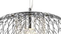 Bradford Large Pendant 1 Light E27 Polished Chrome/Clear Beaded Glass