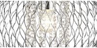 Bradford Large Pendant 1 Light E27 Polished Chrome/Clear Beaded Glass