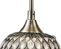 Bradford Linear Pendant 3 Light G9 Line Antique Brass/Clear Beaded Glass
