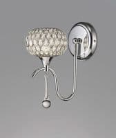 Bradford Wall Lamp 1 Light G9 Polished Chrome/Clear Beaded Glass