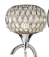 Bradford Wall Lamp 1 Light G9 Polished Chrome/Clear Beaded Glass