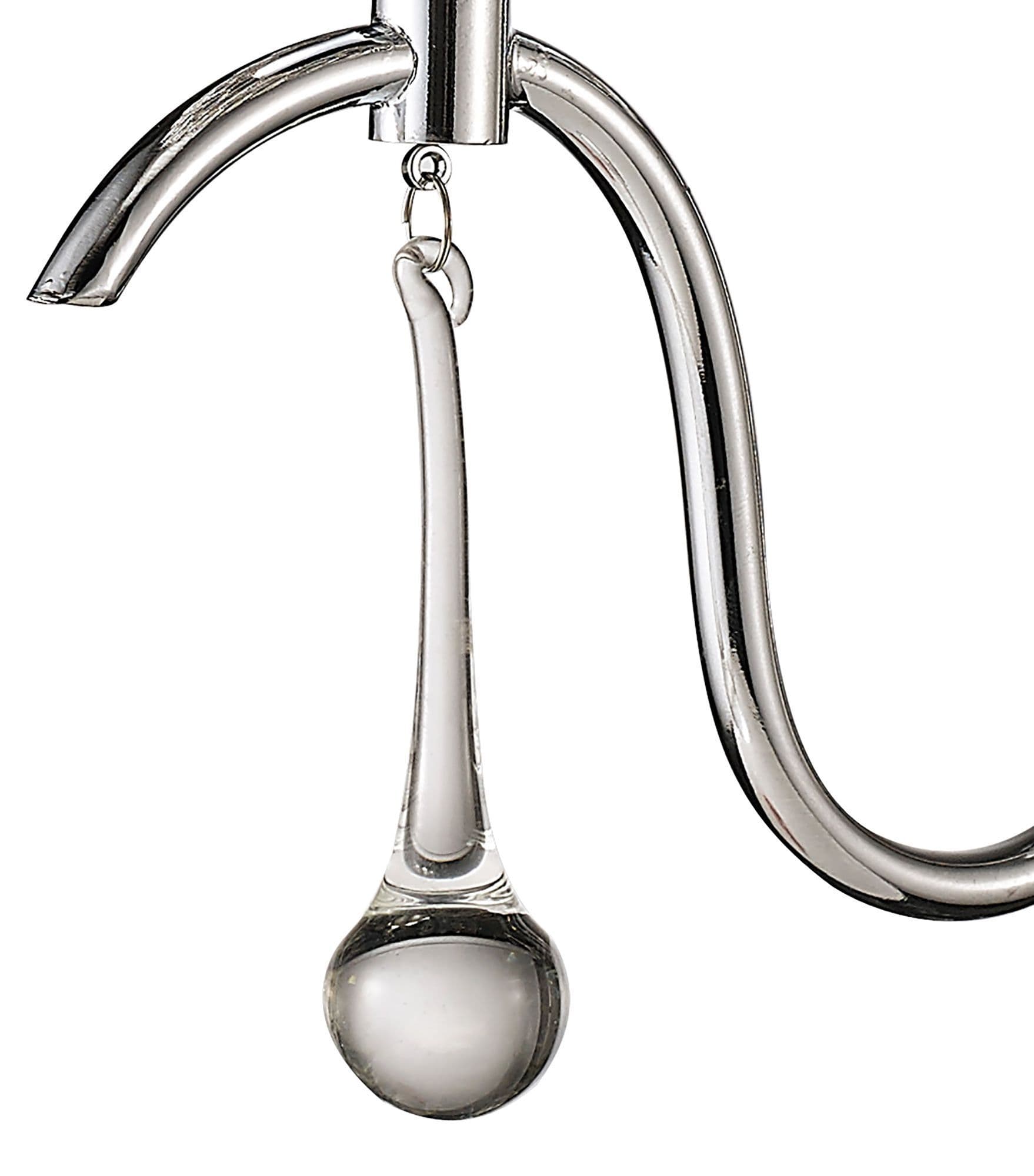 Bradford Wall Lamp 1 Light G9 Polished Chrome/Clear Beaded Glass