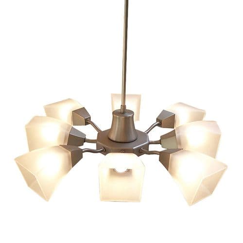 Bradley Pendant 8 Light G9 Satin Chrome/Frosted Glass