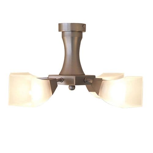 Bradley Semi Ceiling 4 Light G9 Satin Chrome/Frosted Glass