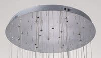 Brant Pendant Round 20 Light G4 Polished Chrome/White Glass/Crystal