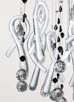 Brant Pendant Round 20 Light G4 Polished Chrome/White Glass/Crystal