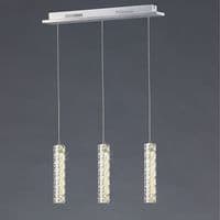 Darrell Bar Pendant 3 Drop LED 4000K 3 X 3W Polished Chrome, Crystal