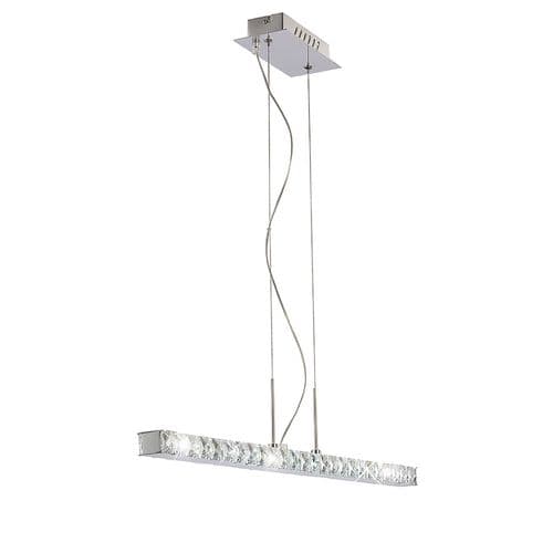 Darrell Bar Pendant 12W LED 6000K Polished Chrome/Crystal