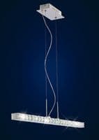 Darrell Bar Pendant 12W LED 6000K Polished Chrome/Crystal