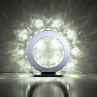 Darrell Table Round 10W LED 6000K Polished Chrome/Crystal