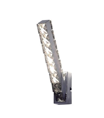 Darrell Vertical Wall Lamp 3W LED 4000K Polished Chrome/Crystal
