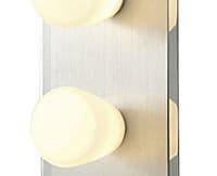 Brent Bathroom IP44 Wall Lamp With Pull-Cord Switch 3 Light Polished Chrome & Aluminium/Opal Glass