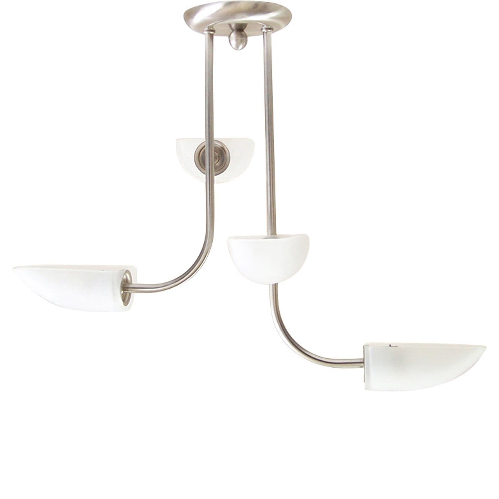 Jonathan Semi Ceiling 4 Light G9 Satin Chrome/Frosted Glass