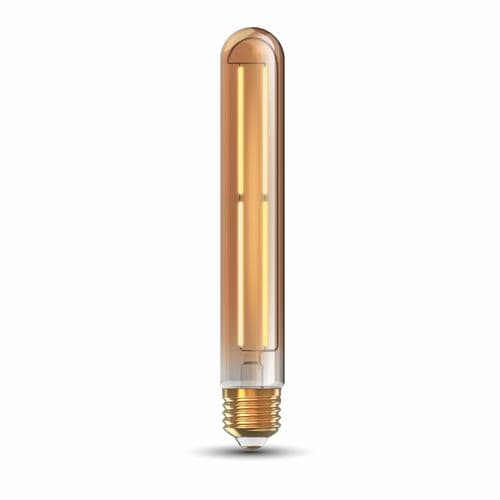 ** NEW ** LED 185mm Tubular Line, E27 Dimmable 4W 1800K Extra Warm White, 300lm, Gold Glass, 3yrs Wa