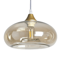 1 Wall Light in Matt Gold with 15 Amber Glass