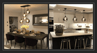1 Wall Light in Matt Silver with 13 Amber Glass
