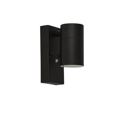 1 Light Outdoor Wall Light Dusk Till Dawn Sensor Black IP44
