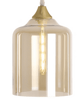 1 Wall Light in Matt Gold with 10 Amber Glass
