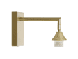1 Wall Light in Matt Gold with 10 Amber Glass