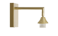 1 Wall Light in Matt Gold with 13 Amber Glass