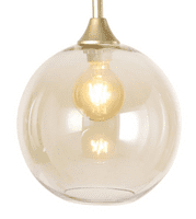1 Wall Light in Matt Gold with 13 Amber Glass